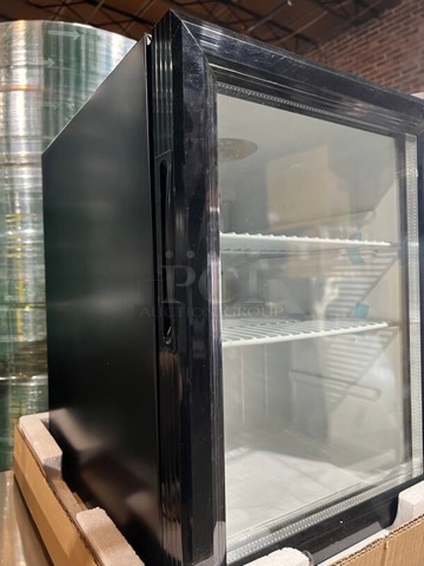WOW! BRAND NEW! Commercial Countertop Mini Fridge Merchandiser! With View Through Door! With Poly Coated Racks! Model: G5 110/120V - Image 2 of 5