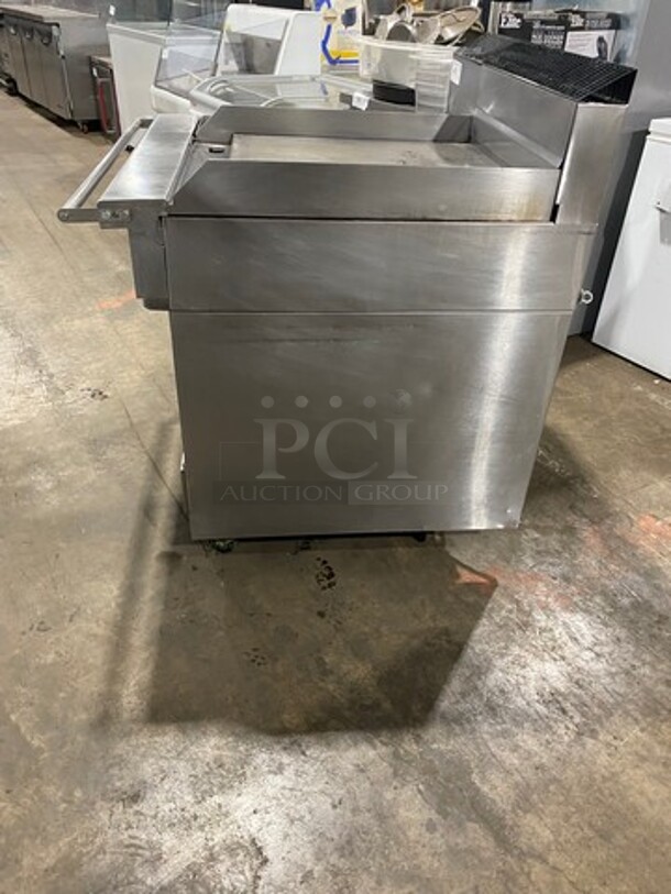 NICE! Garland Commercial Natural Gas Powered Hot Plate With Right Side Flat Griddle! Griddle Has Side Splashes! With Back Splash! With Oven Underneath! All Stainless Steel! - Image 3 of 11