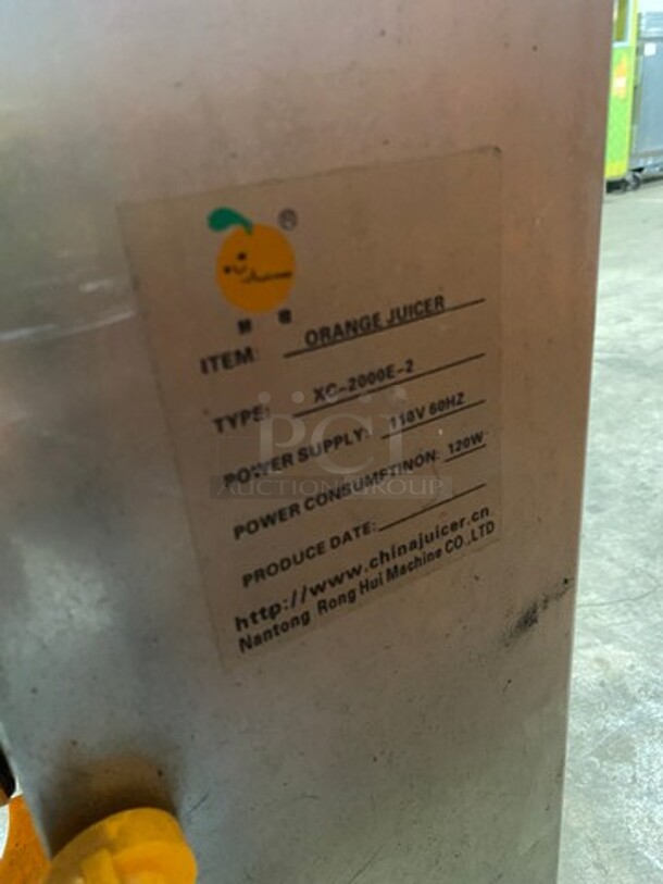 Commercial Countertop Automatic Orange Juicer! All Stainless Steel! Model: XC2000E2 110V - Image 7 of 8