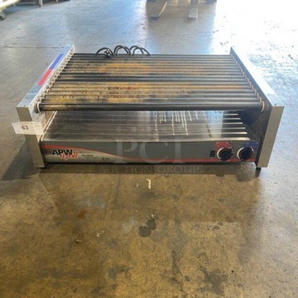 APW Wyott Commercial Countertop Hot Dog Roller Grill! All Stainless Steel! On Legs! Model: HRS755T SN: 8179619120006 208/240V 60HZ 1 Phase - Image 1 of 8