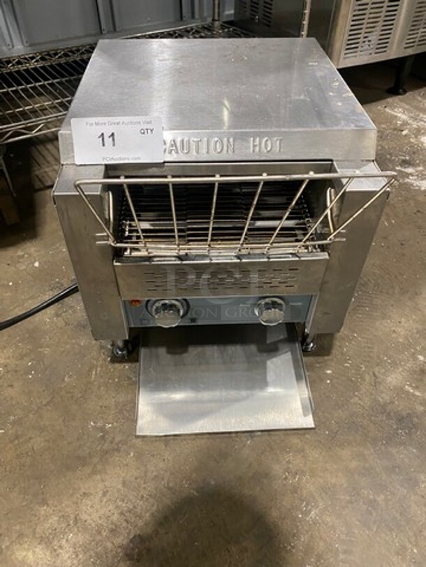 Ava Toast Commercial Countertop Conveyor Toaster! All Stainless Steel! On Legs! Model: TT300A SN: 0621T140768 120V! Working!