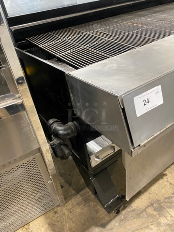 NICE! Bakers Pride Commercial Gas Powered Char Broiler Grill! With Back Splash! All Stainless Steel! On Casters! - Image 2 of 10
