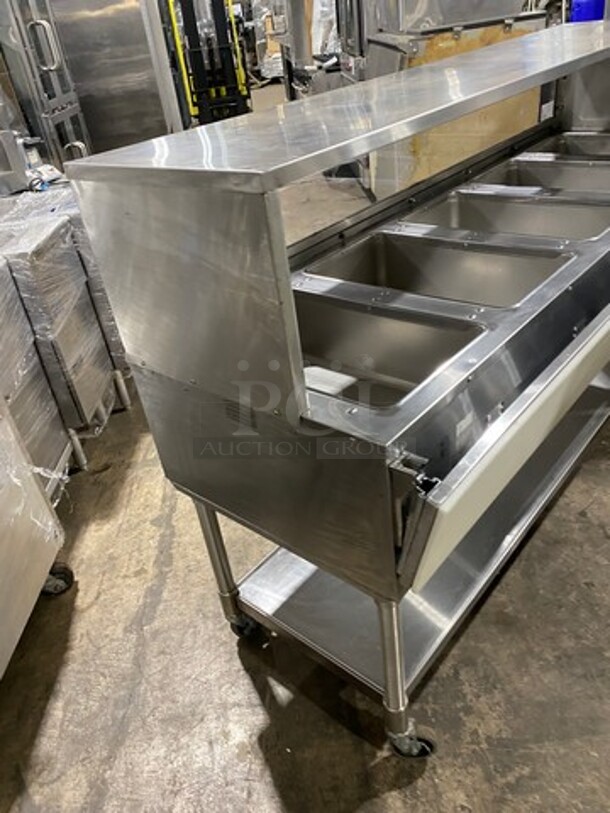 Eagle Commercial Electric Powered 5 Well Steam Table! With Storage Space Underneath! All Stainless Steel! On Casters! Model: YSPHT5 SN: 2008990224 208V 60HZ 1 Phase - Image 4 of 9