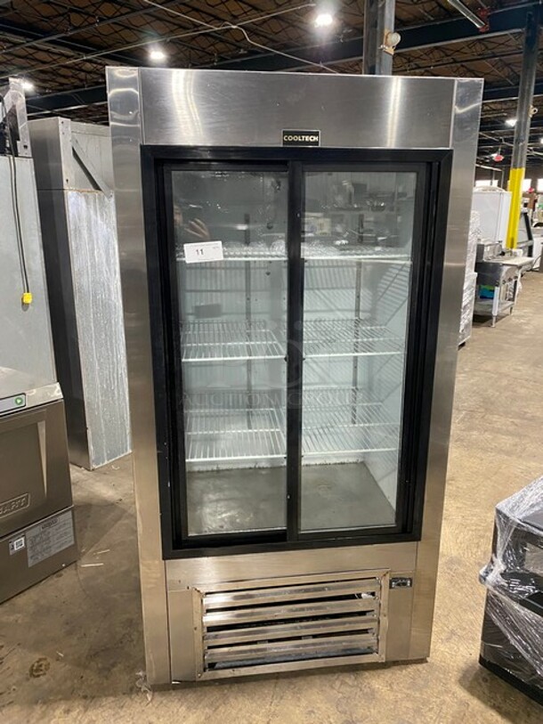 2016 Cooltech Commercial 2 Door Reach In Cooler Merchandiser! With Poly Coated Racks! With View Through Doors! All Stainless Steel! Model CMPH38SG Serial W122615! 120V! - Image 1 of 8