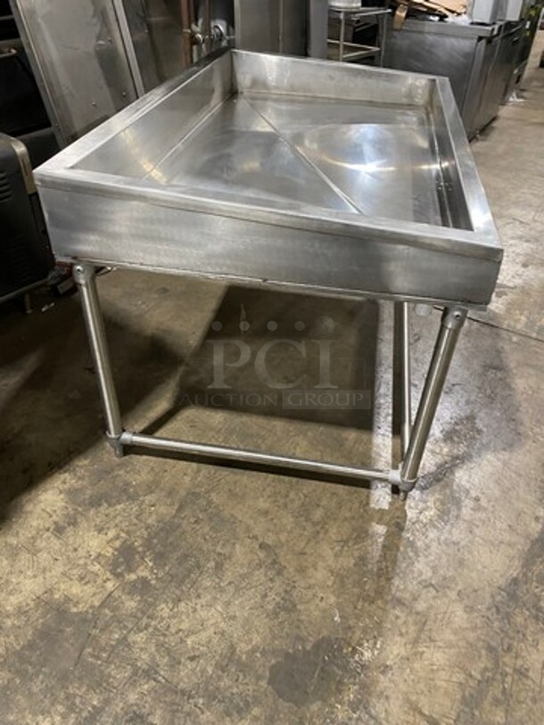 Commercial Ice Cooled Cold Pan! With Drain! All Stainless Steel! On Legs! - Image 3 of 7