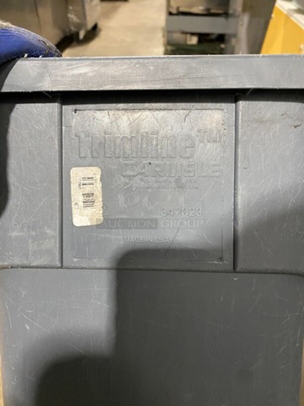 Carlisle Grey Poly Slim Style Trash Bin! - Image 7 of 7