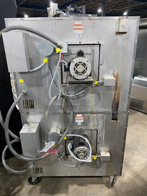 NICE! Vulcan Commercial Electric Powered Double Deck Convection Oven! With View Through Doors! Metal Oven Racks! All Stainless Steel! On Casters! 2x Your Bid Makes One Unit! Model: VC4ED SN: 481871349 480V 60HZ 1/3 Phase - Image 3 of 10
