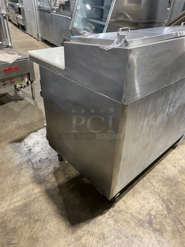 Leader Commercial Refrigerated Marble Top Pizza Prep Table! With 3 Door Underneath Storage Space! All Stainless Steel! On Casters! Model: PT72 SN: NG120598 115V 60HZ 1 Phase - Image 4 of 11