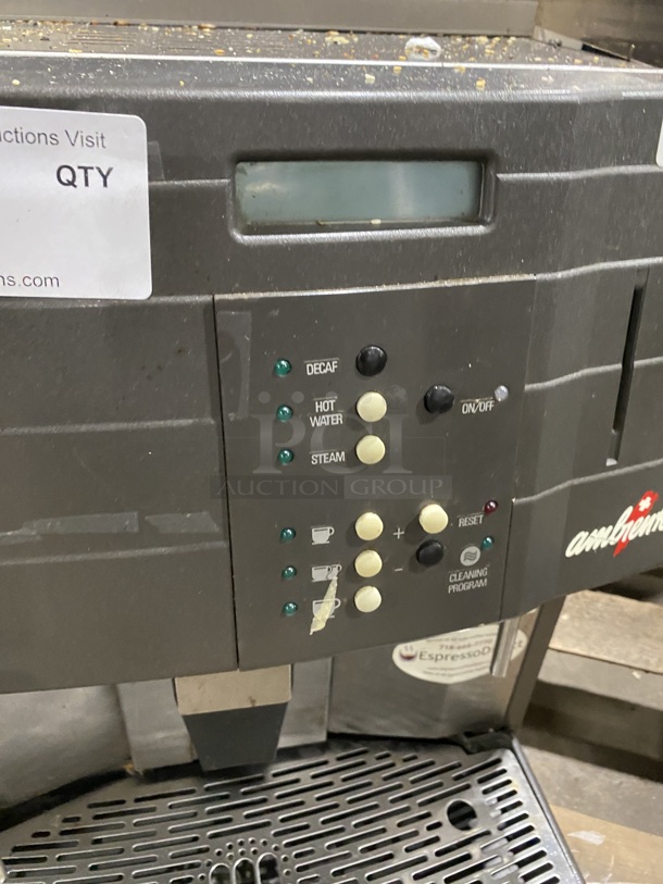 NICE! Schaerer Ambiente Stainless Steel Commercial Countertop Coffee Espresso Machine w/ 2 Hoppers and Steam Wand. 210 Volts.Espresso Machine! Model 15SO!  - Image 5 of 8