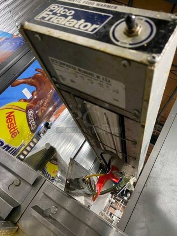 Pitco Frialator Commercial Electric Powered 2 Bay Deep Fat Fryer With Dump Station! With Oil Filter System! All Stainless Steel! On Casters! WORKING WHEN REMOVED! Model: SE14 SN: E10HD036879 208V 60HZ 3 Phase - Image 7 of 12