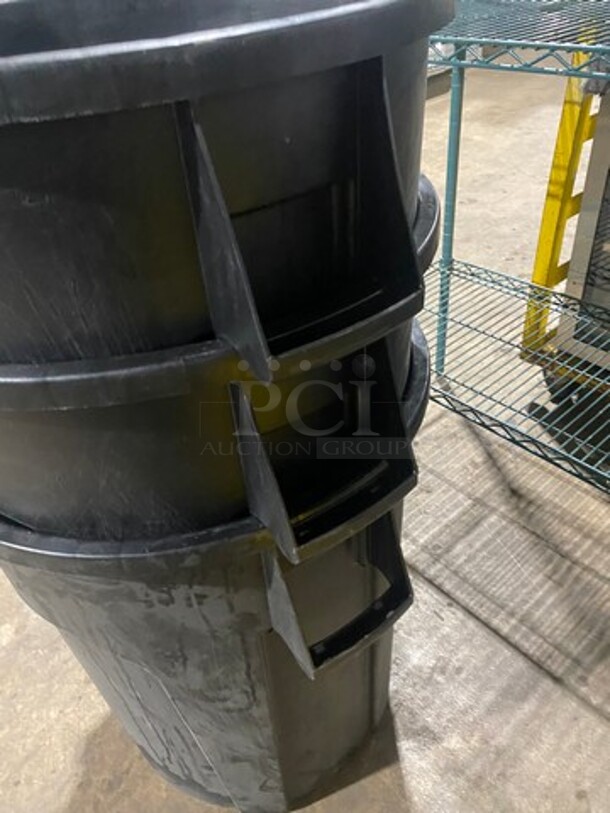 Impact Black Poly Trash Can! 3x Your Bid! - Image 4 of 7