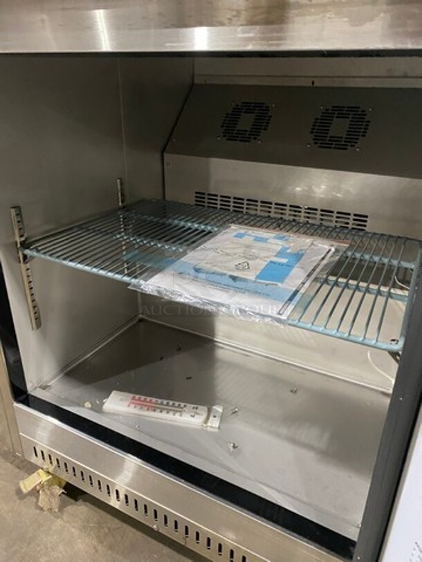 NEW! SCRATCH-N-DENT! Dukers Commercial Single Door Refrigerated Lowboy/ Worktop Freezer! With Poly Coated Rack! Solid Stainless Steel! Model: DUC29F 115V 60HZ 1 Phase - Image 5 of 7