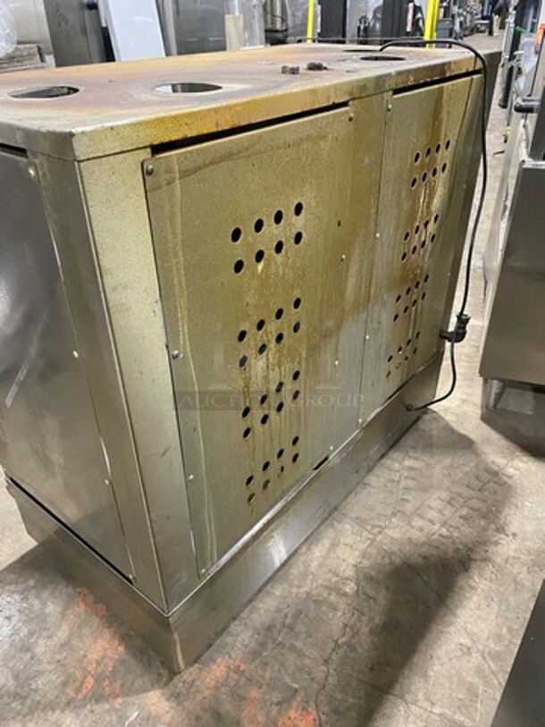 Attias Natural Gas Powered Dual Gyro Machine! All Stainless Steel! WORKING WHEN REMOVED!
 - Image 4 of 11