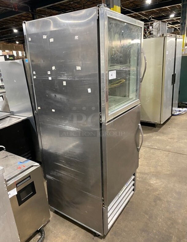 COOL! Beverage Air Half Glass Half Solid Pass-Thru Cooler! MODEL RID18HGS26BO SN: 11909997 115V 1PH - Image 2 of 9