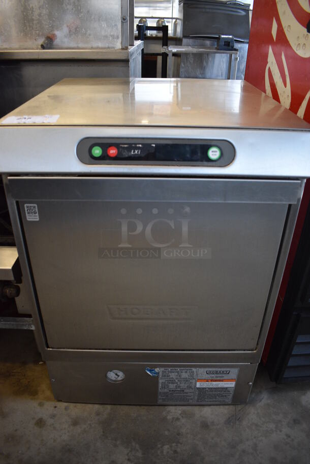 Hobart Model LXIH Stainless Steel Commercial Undercounter Dishwasher. 120/208-240 Volts, 1 Phase. 24x25.5x34