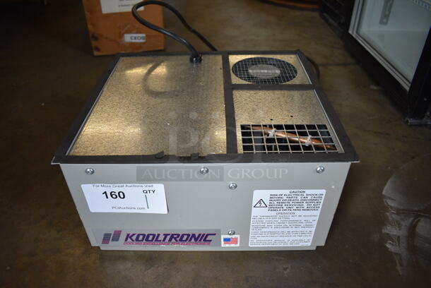 BRAND NEW! Kooltronic Model KA4C1.4MMLN Gray Metal Micro Mini Panel Mounted Air Conditioner. 115 Volts, 1 Phase. 14x14x8