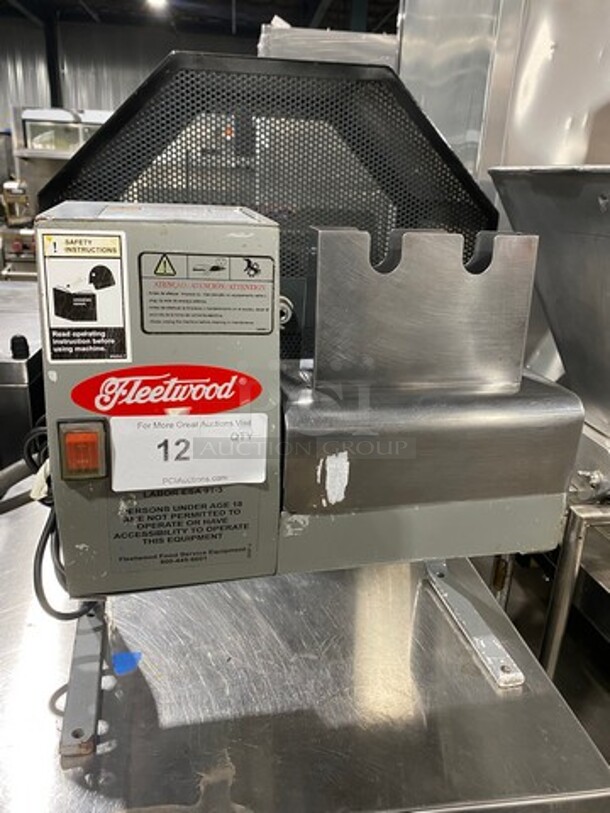 Fleetwood Commercial Countertop Meat Tenderizer Machine! Stainless Steel Body! Model: ABI SN: 000173! 110V 1 Phase!
