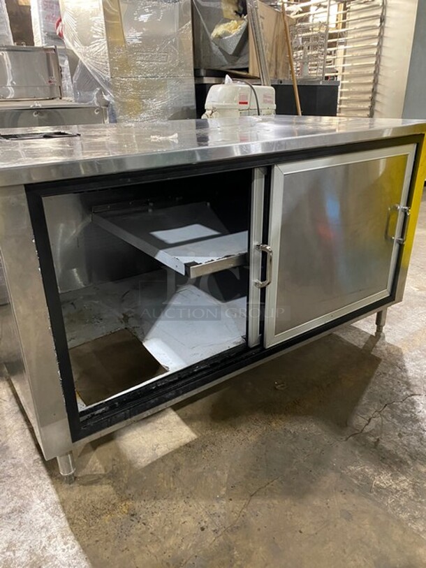 All Stainless Steel Commercial Work/Prep Table! With 2 Sliding Door Storage Space Underneath! On Legs! - Image 7 of 7