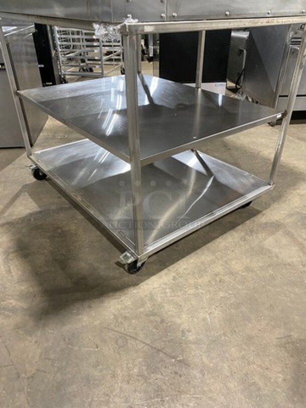 WOW! 2012 Doyon Commercial Natural Gas Powered Tripple Deck Pizza/ Baking Oven! With Shelf Storage Underneath! All Stainless Steel! On Casters! Model: PIZ6G SN: 282200000112 - Image 9 of 11