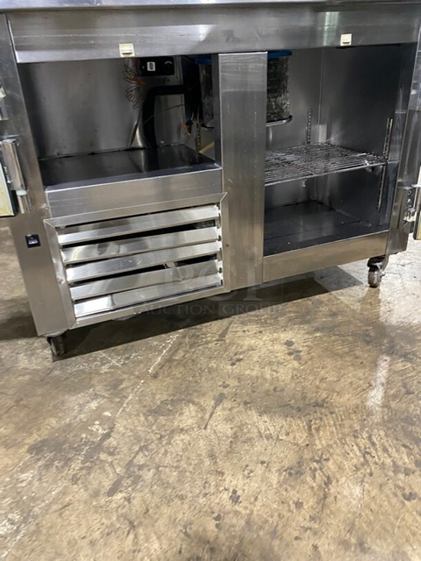 Leader Commercial 2 Door Under The Counter Worktop/Lowboy! All Stainless Steel! With Rack! Model LB48 Serial PY08M0308! 115V 1Phase! On Casters! - Image 5 of 8