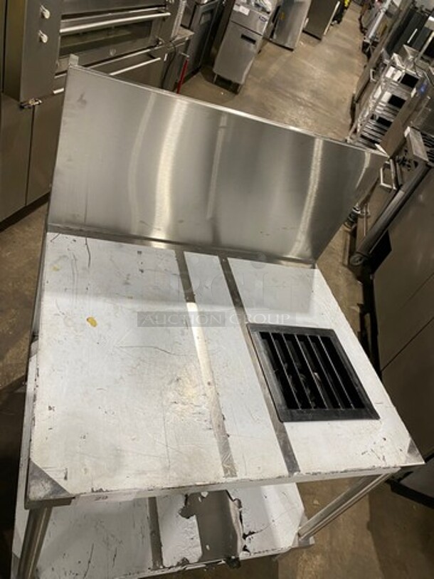 WOW! Custom Made Commercial Single Burner Prep Table! With Raised Back Splash! With Storage Space Underneath! Solid Stainless Steel! On Legs! - Image 5 of 9