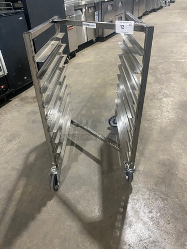 Channel Metal Commercial Welded Pan Transport Rack! On Casters!