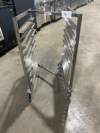 Channel Metal Commercial Welded Pan Transport Rack! On Casters!