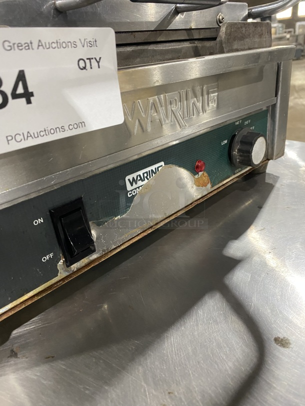 Waring Commercial Countertop Panini/Sandwich Grill! All Stainless Steel! Model: WFG250! 120V! - Image 7 of 8