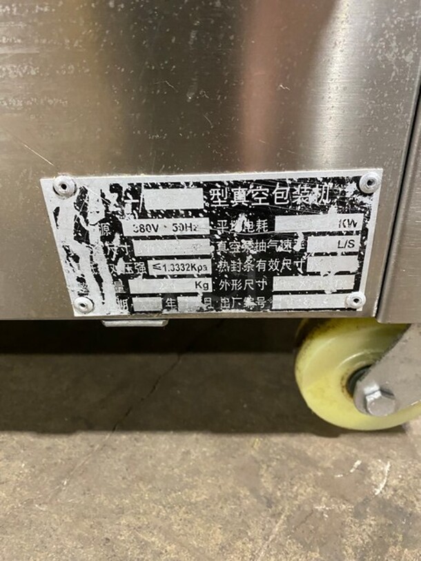 All Stainless Steel Double Chamber Vacuum Sealer packing Machine! On Commercial Casters! - Image 7 of 10