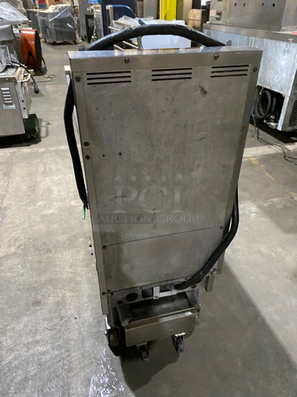 Pitco Frialator Commercial Electric Powered Deep Fat Fryer! With Oil Filter System! With 2 Frying Baskets! All Stainless Steel! On Casters! Model: SFSE14 SN: E08HA027571 208V 60HZ 3 Phase - Image 3 of 9