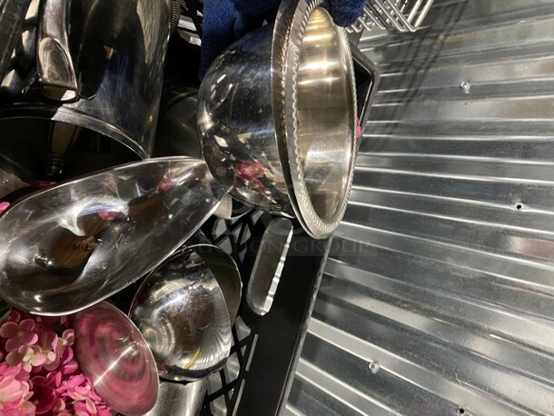 ALL ONE MONEY! Assorted Serving Trays! Flowers & Vase! - Image 5 of 6