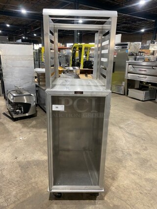 Lockwood Commercial Half Open Half Enclosed Pan Transport Rack! With View Through Door! On Casters!