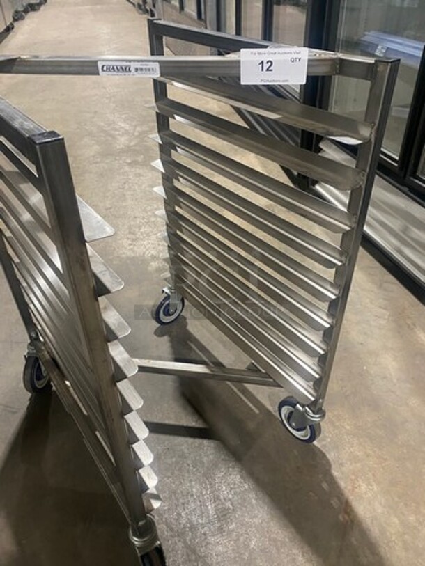 Channel Metal Commercial Welded Pan Transport Rack! On Casters! - Image 8 of 8