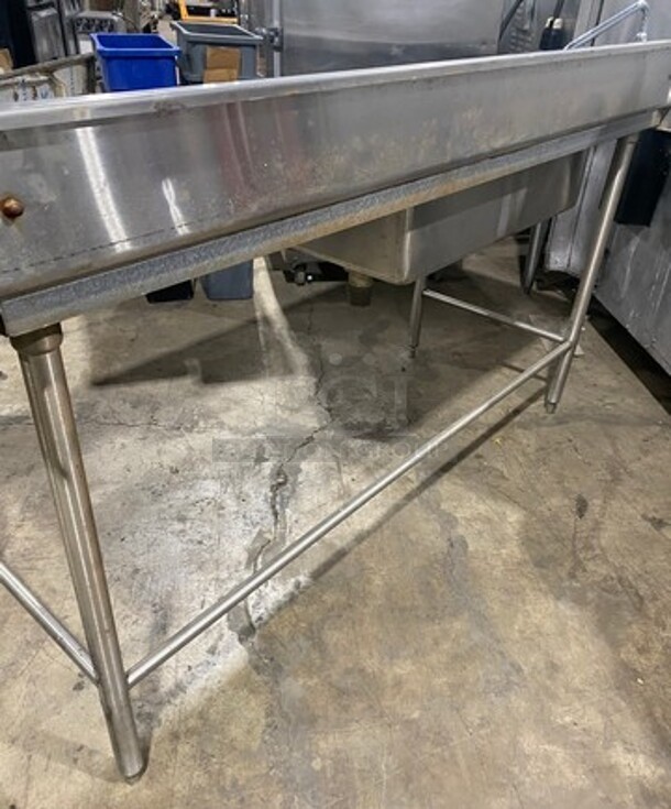 All Stainless Steel Work Top Table With Left Side Hand Wash/Prep Sink! - Image 3 of 8