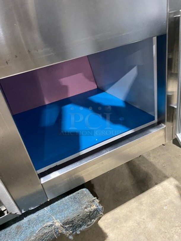 Cool Tech Commercial Refrigerated Deli Display Case Merchandiser! With Slanted Front Glass! With Sliding Rear Access Glass Doors! All Stainless Steel! Model: CMPH48SD SN: 113342 120V - Image 9 of 10