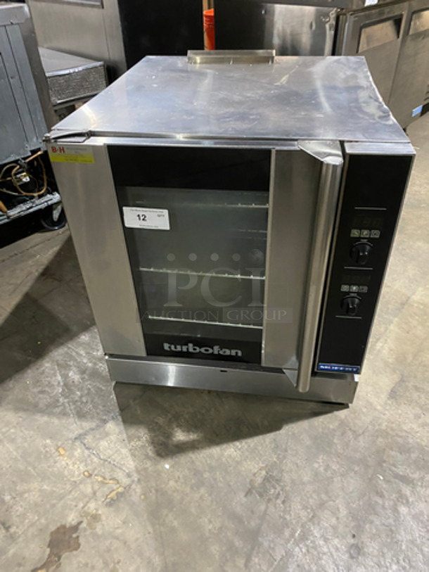 SWEET! Moffat Turbofan Commercial Natural Gas Powered Half Size Convection Oven! With View Through Door! With Metal Oven Racks! All Stainless Steel!
