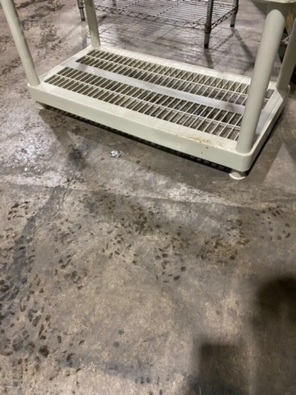 Commercial Poly 5 Tier Shelf! On Legs! BUYER MUST DISMANTLE! PCI CANNOT DISMANTLE FOR SHIPPING! PLEASE CONSIDER FREIGHT CHARGES! - Image 4 of 4