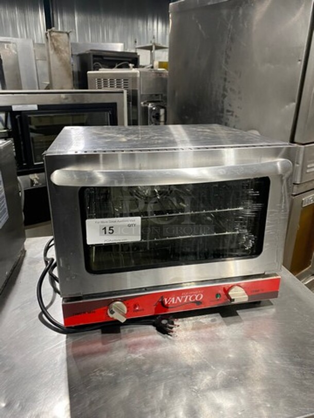 NICE! Late Model! AVANTCO Commercial 1/4 Size Convection Oven! Item 177CO14 120V - Image 1 of 8