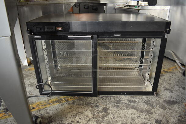 Hatco Countertop Electric Powered Heated Holding Cabinet In Black With Steel Racks. Missing One Back Door. 208-240V/1 Phase - Image 1 of 4
