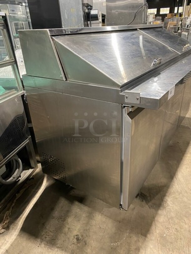 Spartan Commercial Refrigerated Sandwich Prep Table! With 3 Door Storage Space Underneath! Poly Coated Racks! All Stainless Steel! On Casters! Model: SST7230 115V - Image 2 of 8