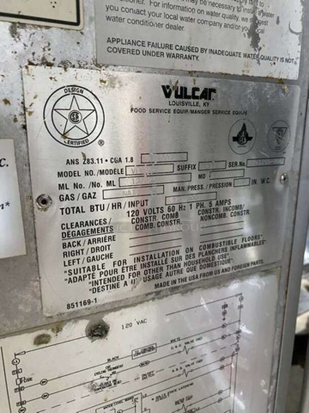 GREAT! Vulcan Commercial Triple Deck Pressure Steam Cooker! All Stainless Steel! On Legs! Model: VHL3G SN: 271155958 120V 60HZ 1 Phase - Image 8 of 12