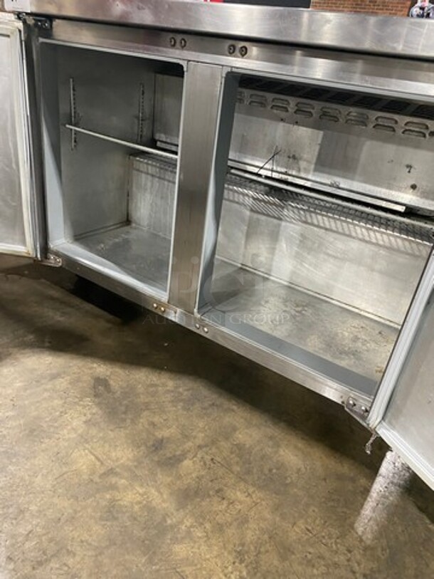 Continental Commercial Refrigerated Sandwich Prep Table! With 2 Door Underneath Storage Space! All Stainless Steel! On Casters! - Image 6 of 9