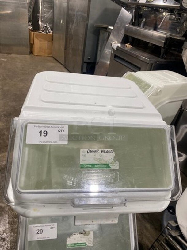 Bakers Mark Countertop White Poly Ingredient Bin! - Image 1 of 6