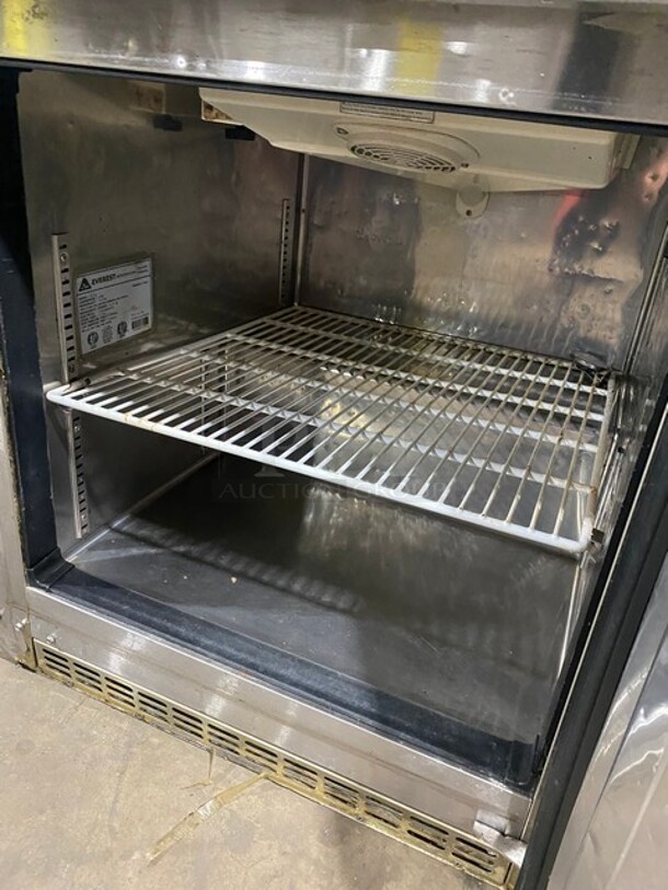 Everest Commercial Single Door Lowboy/ Worktop Cooler! All Stainless Steel! Model: ETBR1 SN: BTBR112100008 115V 60HZ 1 Phase - Image 5 of 8