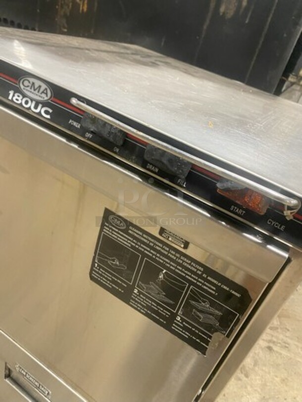Nice! Late Model! CMA All Stainless Steel Under The Counter Dishwasher! Model 180UC! 1 Phase!  - Image 6 of 8
