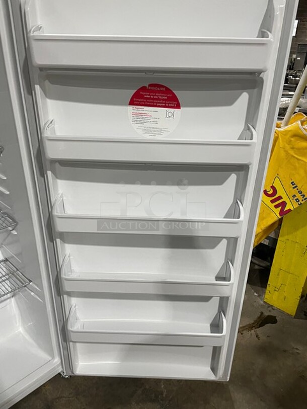 Amazing! White Frigidaire Single Door Reach In Freezer! With Racks!
115V 60HZ Model: FFUE2022AWE Serial: BB33115189 - Image 7 of 9