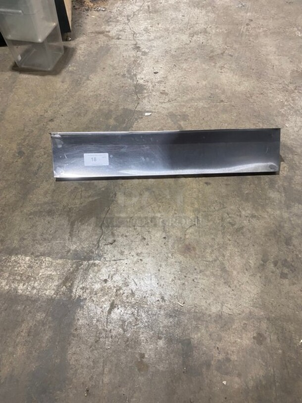 All Stainless Steel! Wall Mounted Commercial Shelf With Backsplash!  - Image 1 of 4