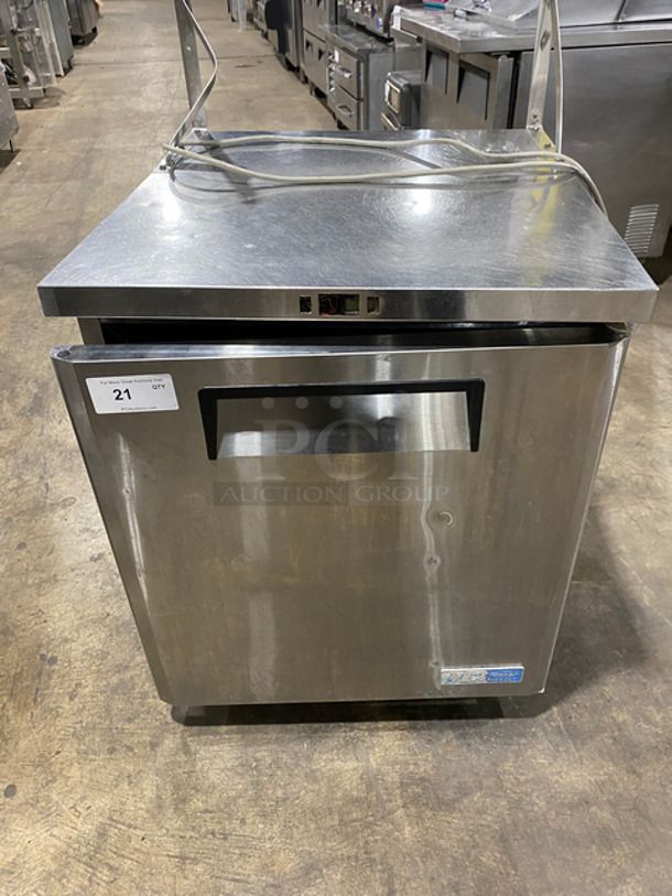 Turbo Air Commercial Single Door Lowboy/Worktop Freezer! With Poly Coated Racks! All Stainless Steel! Model: MUF28 115V 60HZ 1 Phase