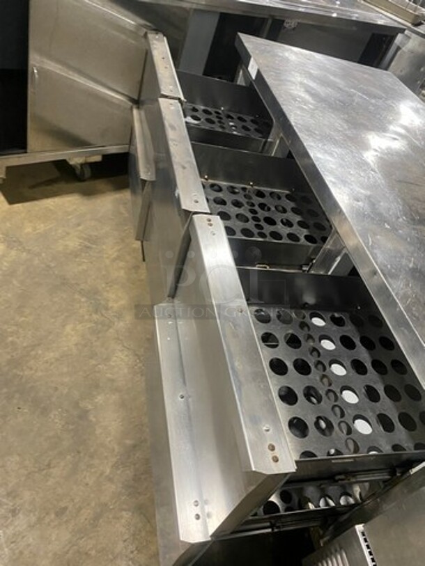 WOW! Continental Commercial Lowboy/ Worktop Cooler! With 7 Drawer Storage Space Underneath! All Stainless Steel! On Casters! Model: CRA93 SN: 15694892 115V 60HZ 1 Phase - Image 5 of 8