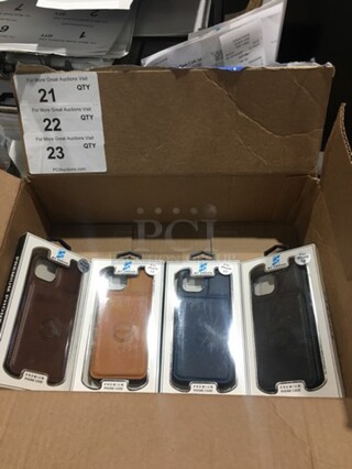 ALL ONE MONEY! NEW! 12 My Choice Premium Case For iPhone 13! With Built In Wallet! Comes In Dark Brown, Light Brown, Navy Blue And Black!